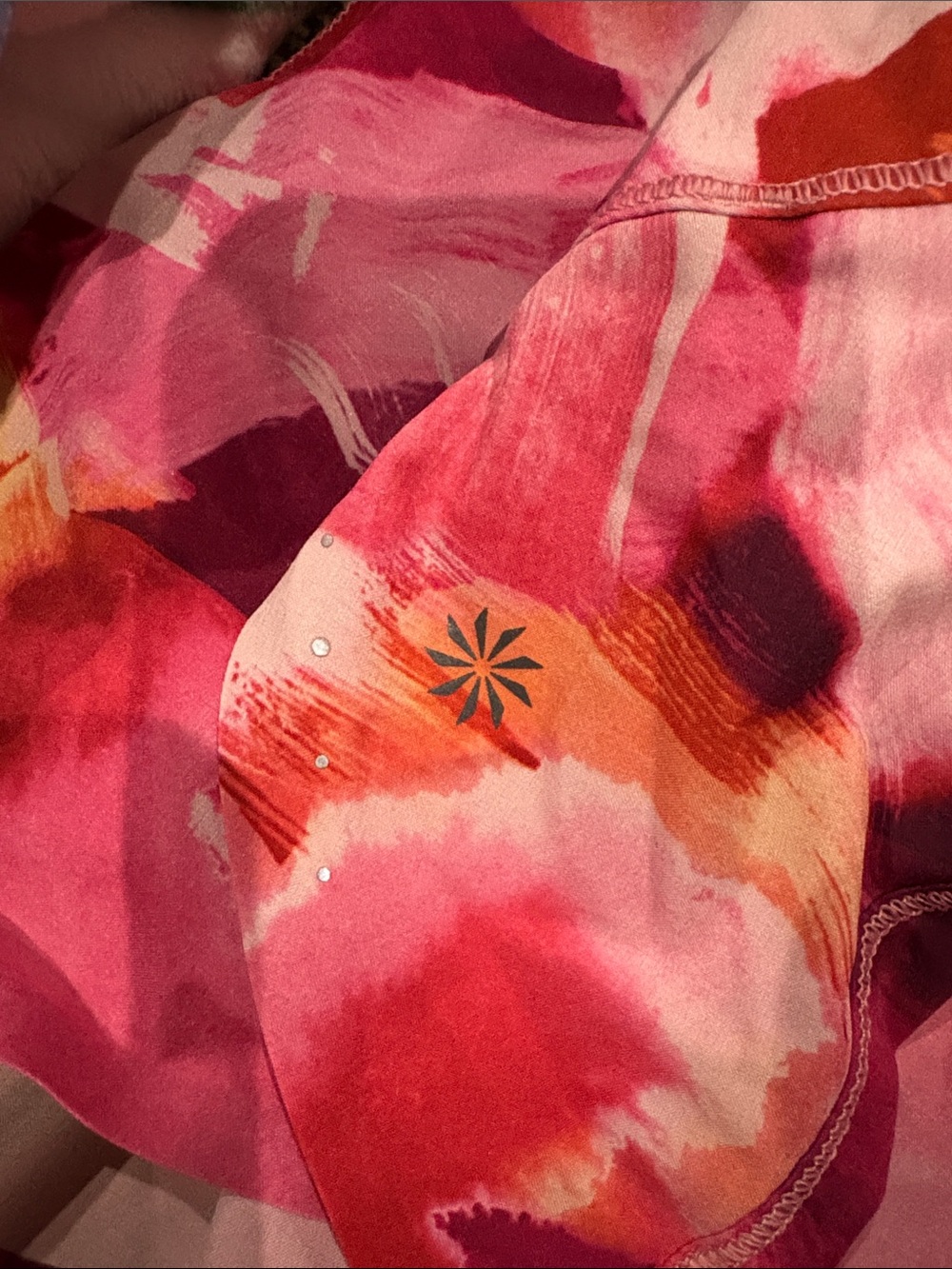 Athleta Pink Abstract Print Athletic Shorts - Picture 6 of 6